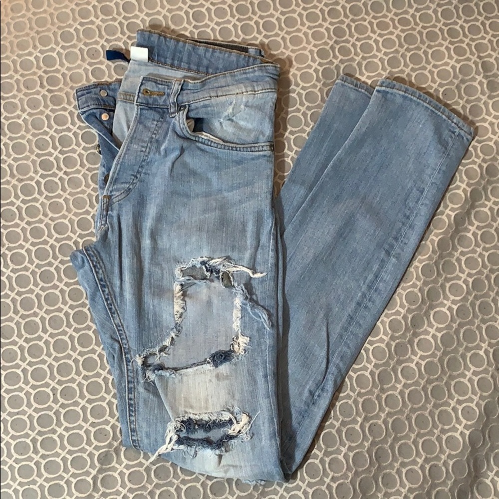 H&M Divided Torn Skinny Jeans